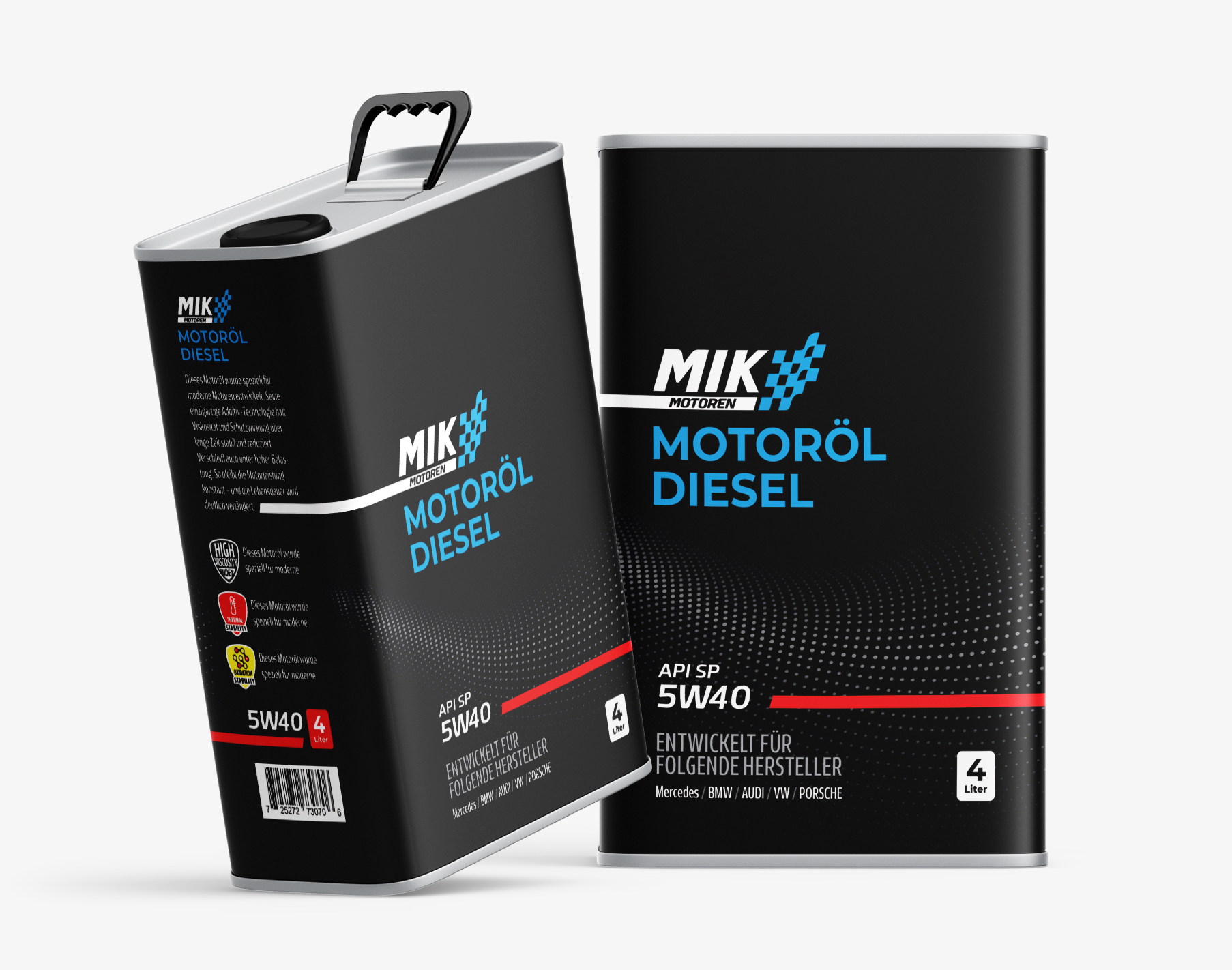 MIK Motoren Engine oil Packaging