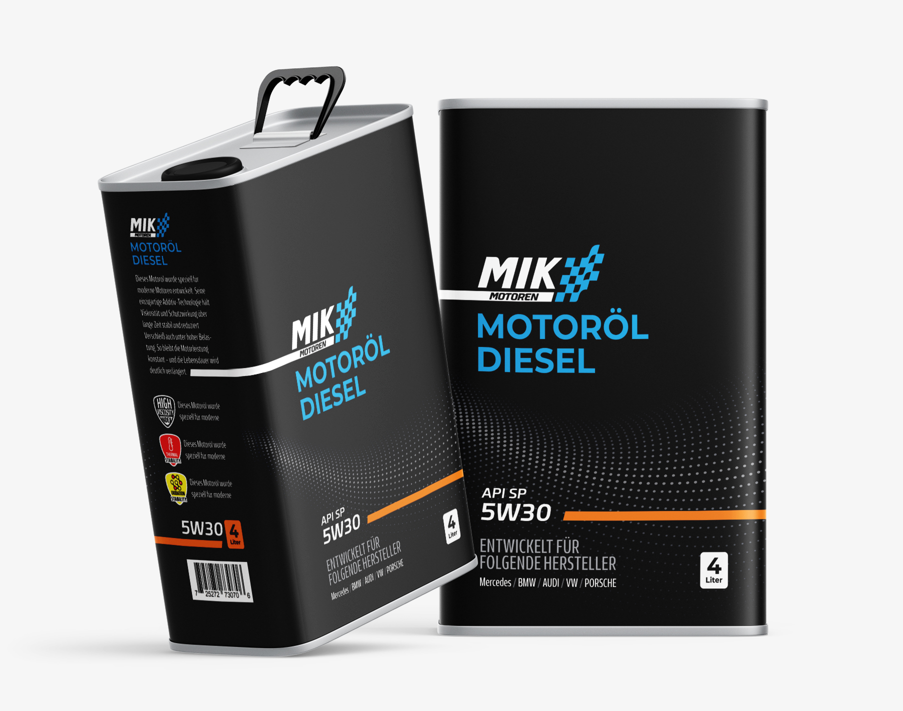 MIK Motoren Engine oil Packaging