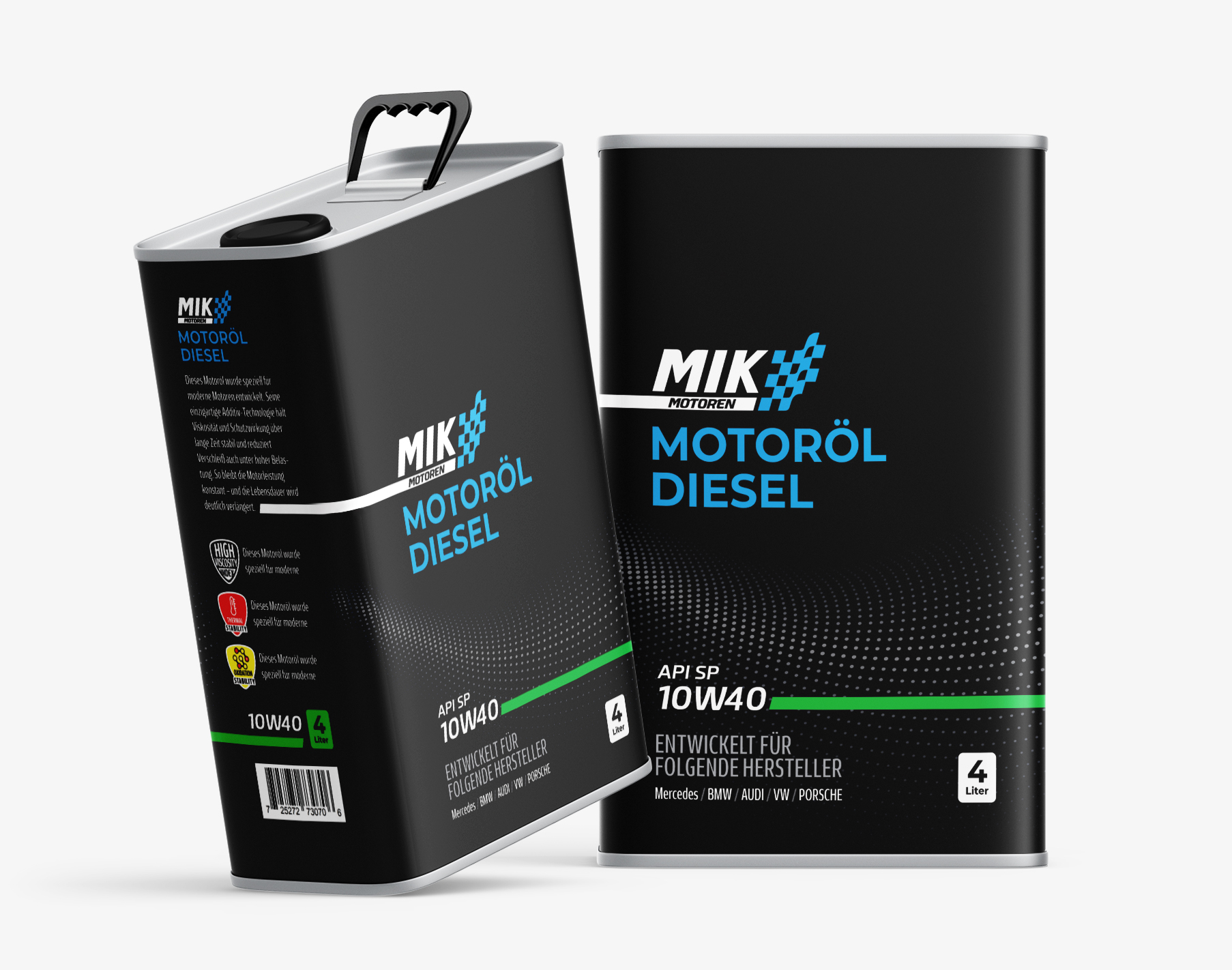 MIK Motoren Engine oil Packaging