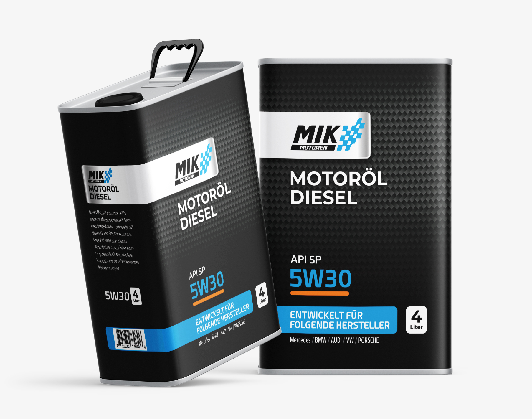 MIK Motoren Engine oil Packaging