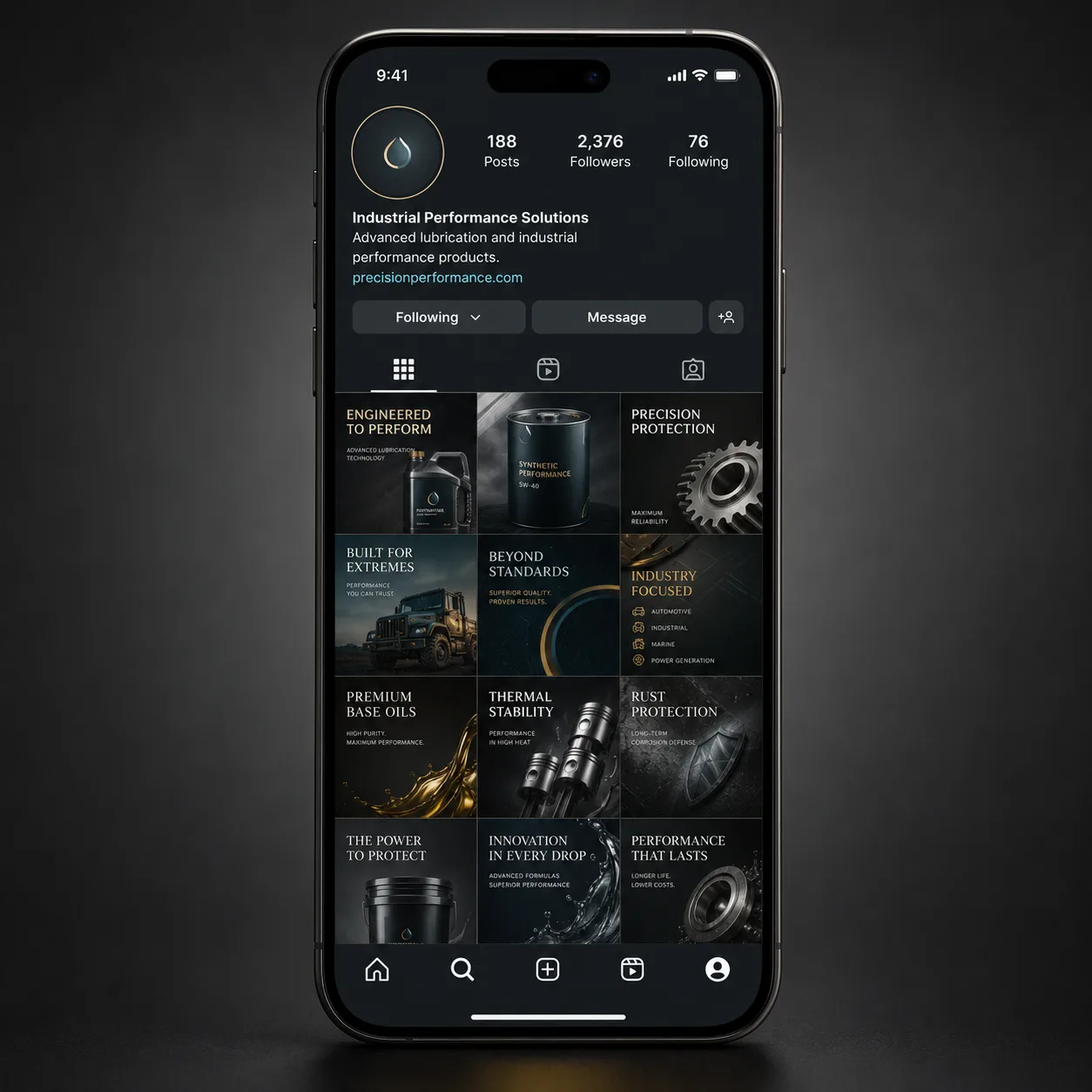 Social media content design for industrial brand — Jahanifar Studio