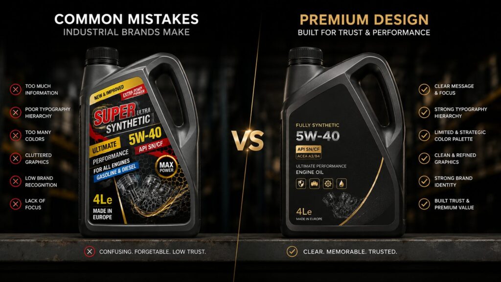 Common mistakes in lubricant packaging design and branding