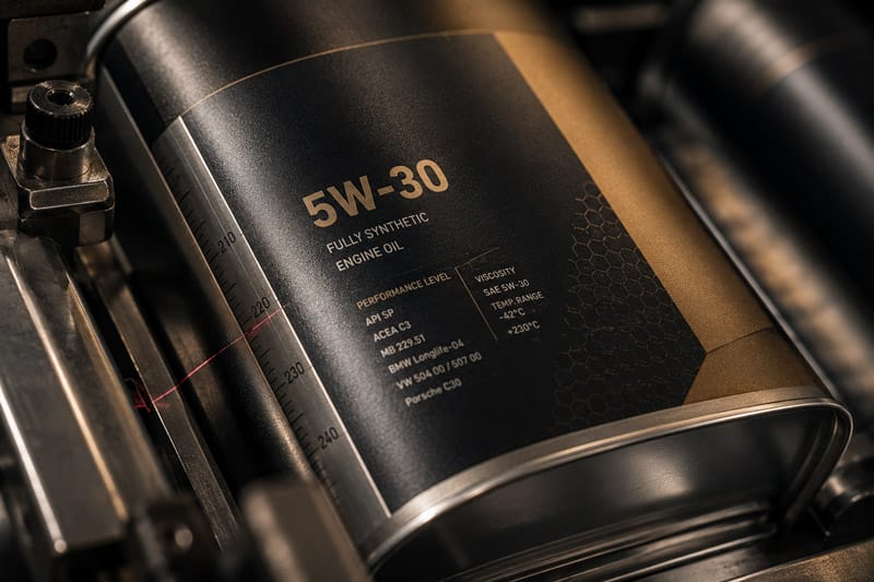 Close-up production details of premium industrial metal packaging