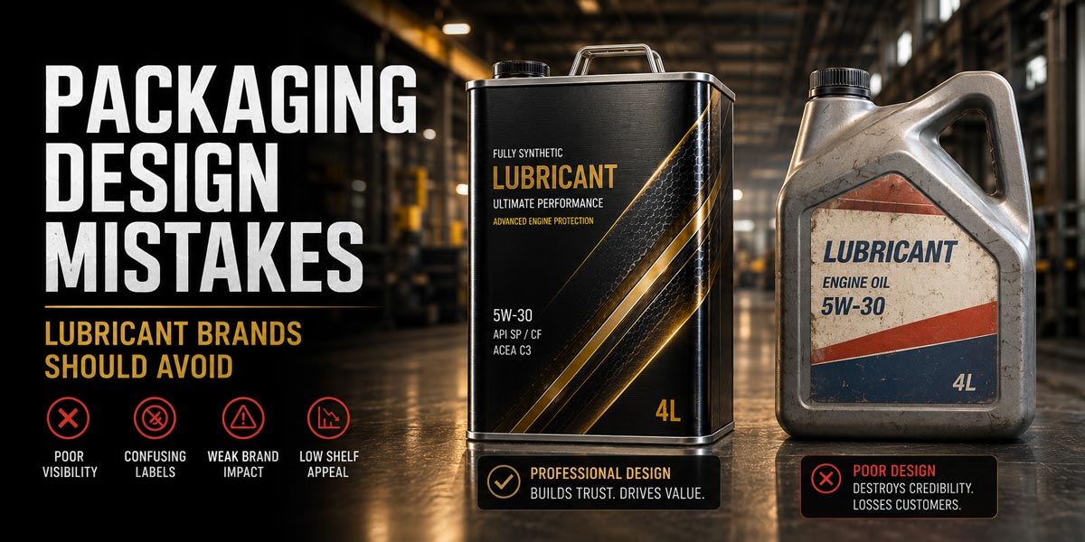 Common packaging design mistakes that lubricant brands should avoid