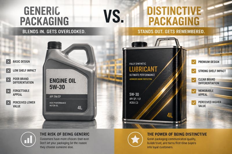 Generic versus distinctive packaging design for lubricant brands