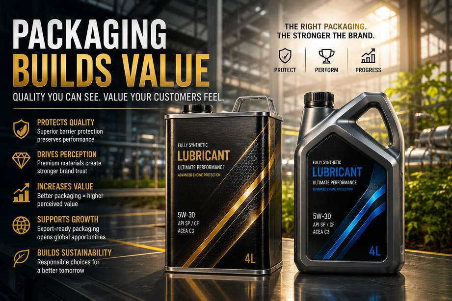 Packaging materials and their impact on lubricant brand value
