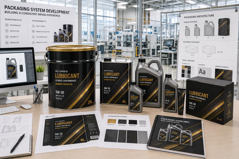 Packaging system development for lubricant brands