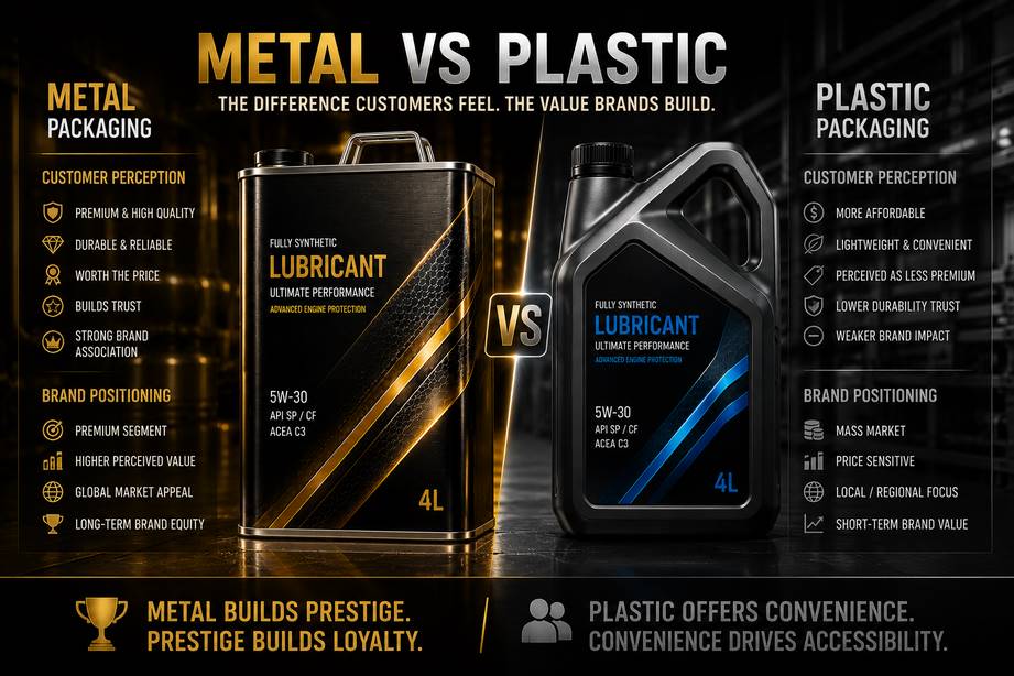 Comparison of metal and plastic packaging influence on brand perception
